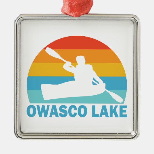 Owasco Lake New York Kayak メタルオーナメント (正面)