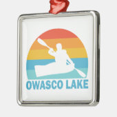 Owasco Lake New York Kayak メタルオーナメント (左)
