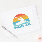 Owasco Lake New York Kayak 長方形シール (封筒)