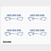 Owens River Gorge Rock Climbing Quickdraw 長方形シール (シート)