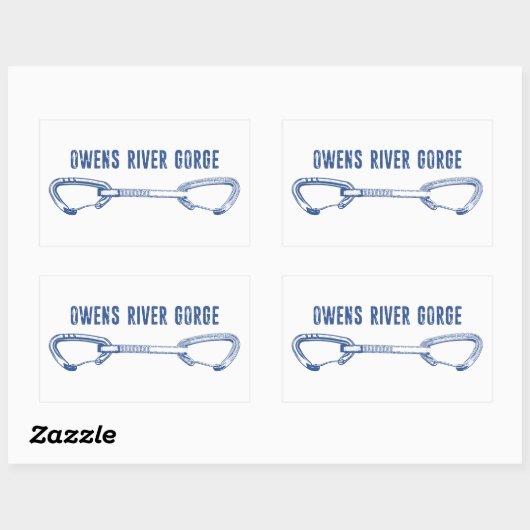 Owens River Gorge Rock Climbing Quickdraw 長方形シール (シート)