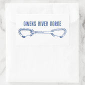 Owens River Gorge Rock Climbing Quickdraw 長方形シール (バッグ)