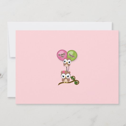 OWLの誕生日の招待状（写真） 招待状 (裏面)