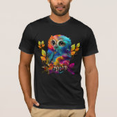 OWLカラフル抽象芸術Tシャツ Tシャツ (正面)