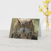 Owlフォトグリーティングカード カード (黄色い花)