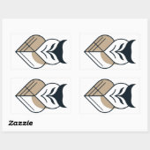 OWLロゴ幾何学的デザイン 長方形シール (シート)