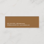 Owl先生の代用教員の小型名刺 スキニー名刺 (裏面)