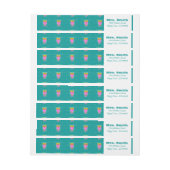 Owl先生パーソナライズされたの折り返しラベル ラップアラウンドラベル (シート)