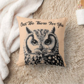 Owl威厳のある装飾用クッション16x16インチのカスタム文字 クッション (ブランケット)