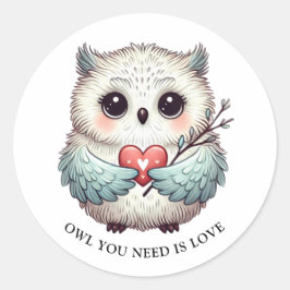 OWL必要なLOVE Roundステッカー ラウンドシール