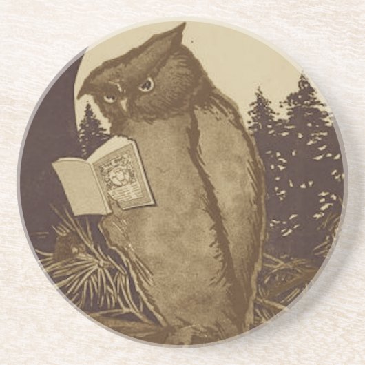 Owl'読's a book コースター (正面)