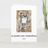 Owl 6グリーティングカードを削除する カード (裏面)