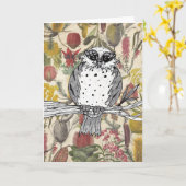 Owl 6グリーティングカードを削除する カード (黄色い花)