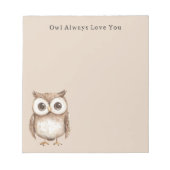 Owl Always Love You ノートパッド (正面)