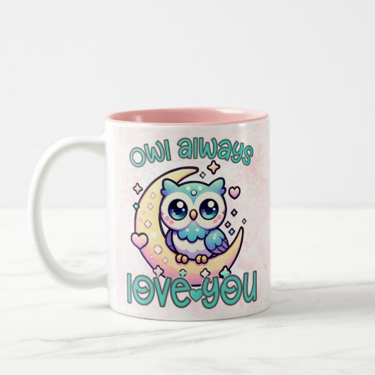Owl always love you mug ツートーンマグカップ (左)