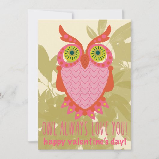 OWL ALWAYS LOVE YOU Valentines card シーズンカード (正面)