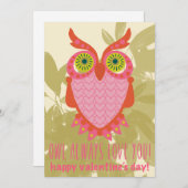 OWL ALWAYS LOVE YOU Valentines card シーズンカード (正面/裏面)