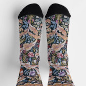 Owl and Flowers, William Morris ソックス (上部)