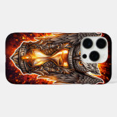 Owl and Hourglass – Hand-Drawn & Digital Art  Case-Mate iPhoneケース (裏面 (横))
