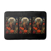 Owl at Night with a Full Moon バスマット (正面)