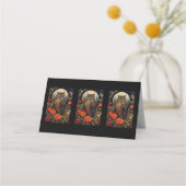 Owl at Night with a Full Moon プレイスカード (正面)