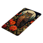 Owl at Night with a Full Moon マグネット (左側)