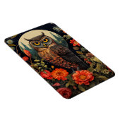 Owl at Night with a Full Moon マグネット (右側)