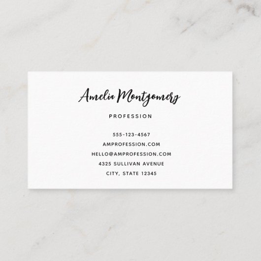 Owl at Night with a Full Moon 名刺 (裏面)