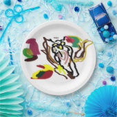 Owl autumn oil ペーパープレート (パーティー)