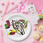 Owl autumn oil ペーパープレート (パーティー)