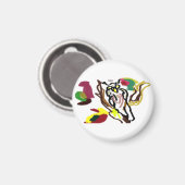 Owl autumn oil マグネット (正面/裏面)