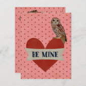 OWL BE MINE VALENTINE'Sはがき シーズンポストカード (正面/裏面)