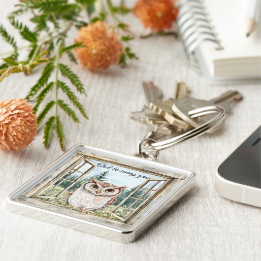 Owl Be Seeing You キーホルダー (側面)