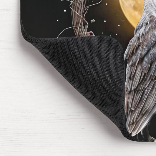 Owl Boho Dreamcatcher with Moon Mystical マウスパッド (コーナー)