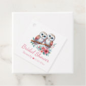 Owl Boho Rustic Country Woodland Bridal Shower フェイバータグ (インサイチュ)