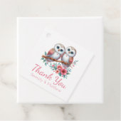 Owl Boho Rustic Country Woodland Wedding Thank You フェイバータグ (インサイチュ)