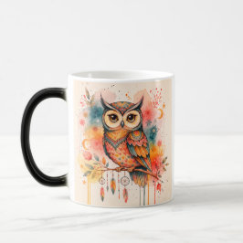 owl boho watercolor mugs モーフィングマグカップ
