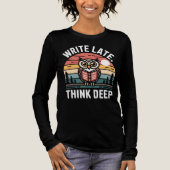  Owl Book Moon Vintage Sunset トライブレンドＴシャツ (正面)