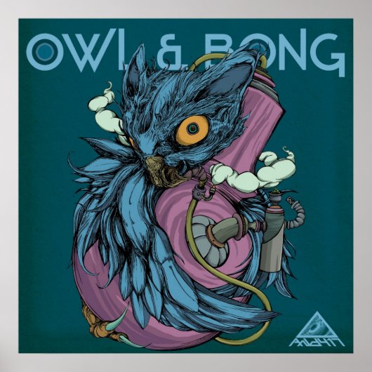 Owl & Boong (Blue)ポスター ポスター (正面)