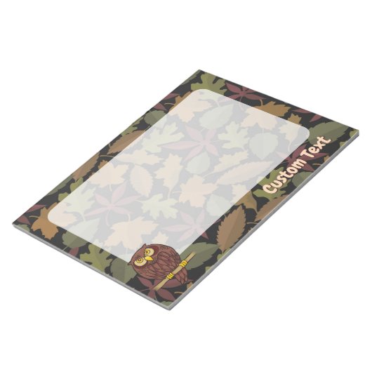 Owl Cartoonメモ帳 ノートパッド (アングル)