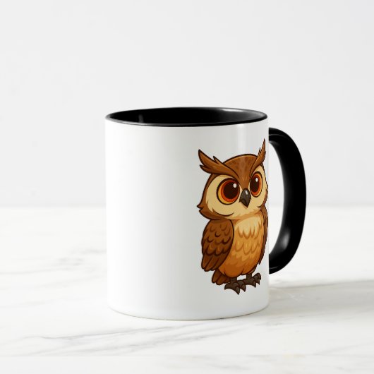 Owl cartoon mugs マグカップ (正面右)