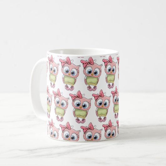 Owl Coffee Mug コーヒーマグカップ (正面左)