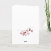 Owl Couple My Heart Hoots Anniversary カード (裏面)