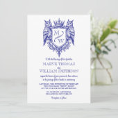 Owl Crest & Crown Royal Fantasy Wedding Invitation (スタンド正面)