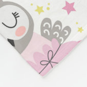 Owl Crown Rainbow Blanket: A Cozy Embrace フリースブランケット (角)