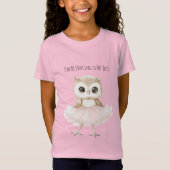 Owl Dancing Pink Tutu Ballerina Tシャツ (正面)