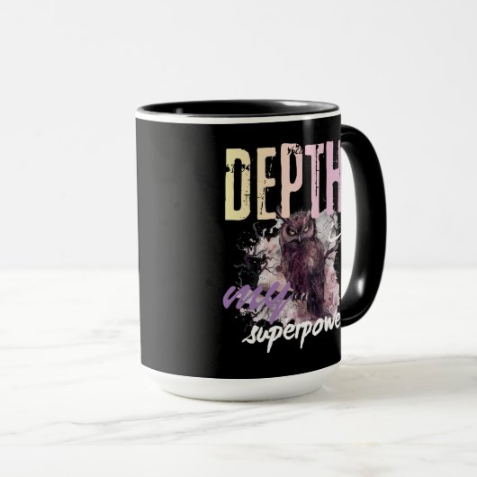 Owl Depth Mug マグカップ (正面右)