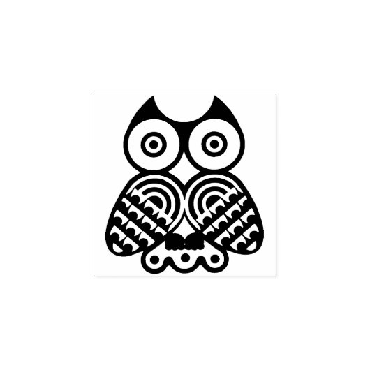 Owl Design Rubber Stamp ラバースタンプ (インプリント)