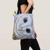 Owl, Designer Tote Bag トートバッグ (クローズアップ)