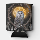 Owl Dreamcatcher Boho with Moon 缶クーラー (裏面)